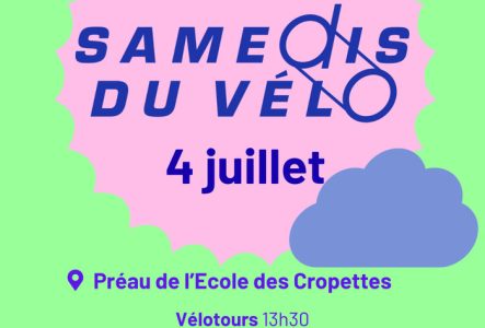 Affiche des Samedis du Vélo du 4 juillet