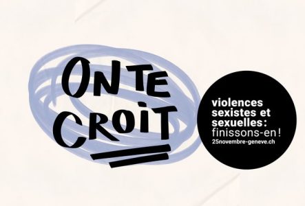 Affiche de la campagne 25 novembre-Genève "On te croit"