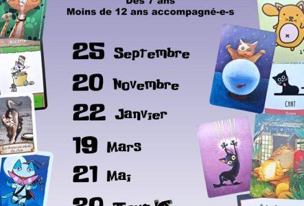 Flyer soirée jeux 26-27 à la ludothèque du Petit-Saconnex