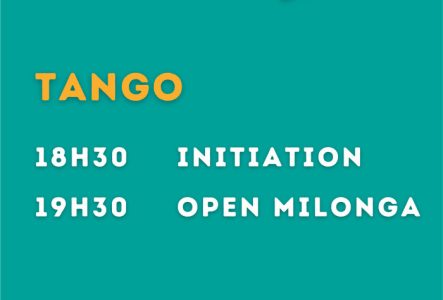 Soirée Tango à La Chaloupe à Vapeur 
Envie de danser ? Rejoignez-nous ce lundi 1er juin pour une soirée dédiée au tango. 
Au programme : initiation dès 18h30 pour faire vos premiers pas, suivie d'une Open Milonga à 19h30.