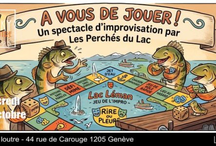 A vous de jouer! Un spectacle d'improvisation par Les Perchés du Lac. Mercredi 14 Octobre 20h30. Floky la loutre - 44 rue de Carouge 1205 Genève