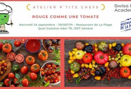 texte annonçant les dates de l'ateliers du 25 septembre avec des images de tomates de diverses couleurs