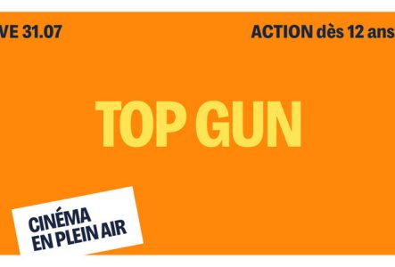 Sur fond orange se trouve le titre écrit en jaune