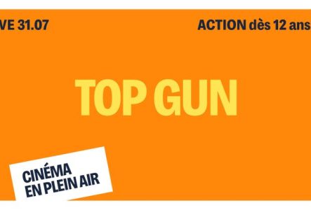 Sur fond orange se trouve le titre écrit en jaune