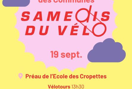 Tournée estivale des Communes - Samedi du Vélos 19 septembre 2026