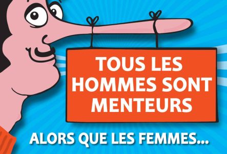 DR la tête d'un personnage avec un long nez façon Pinocchio