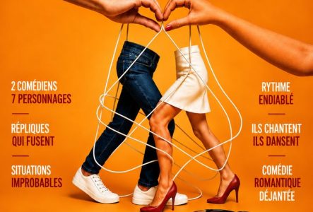 deux danseurs de tango tenu par des ficelles de marionnetistes