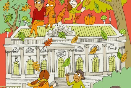 Dessin du musée en automne