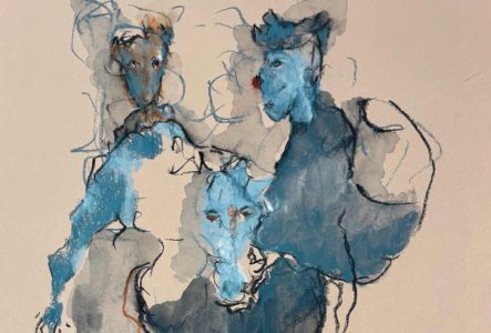 peinture représentant un bestiaire