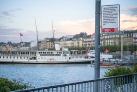 Demir Sönmez Panneau de la visite au bord du lac Léman